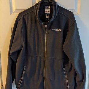 Spyder Men's black Fleece Full Zip Sz L